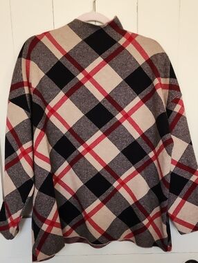 Rachel Zoe Burgundy and Black Textured Knit Top 2X